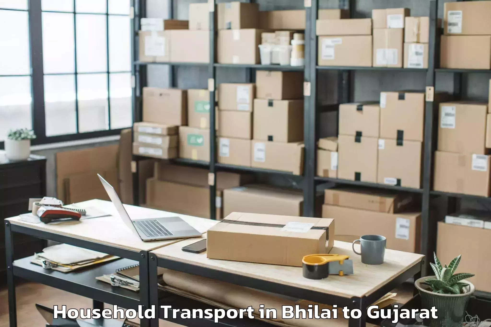 Hassle-Free Bhilai to Vadodara Airport Bdq Household Transport